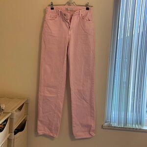 Light Pink Zara Straight Leg Pants